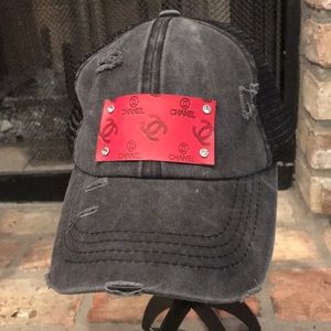 Distressed X-back Chanel Ballcap